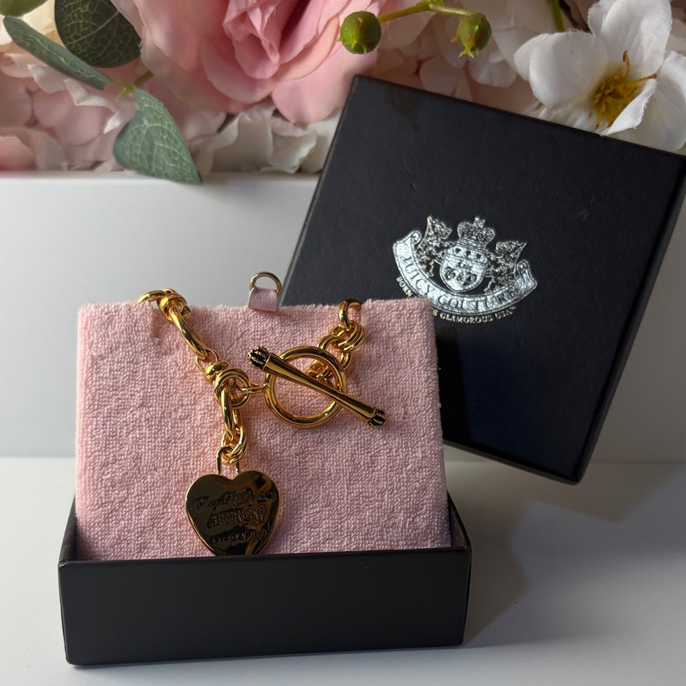 Juicy Couture Gold Heart Toggle Necklace